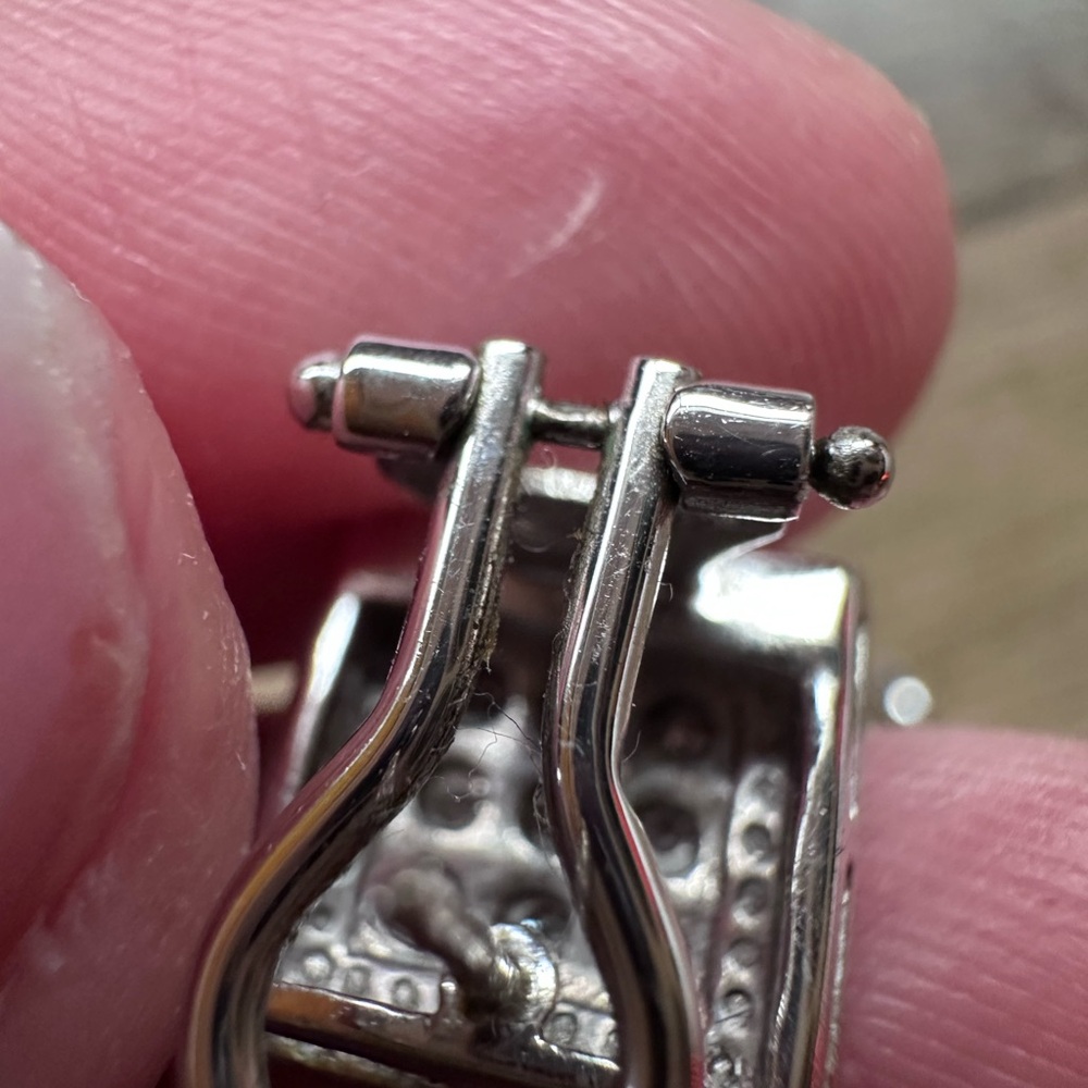 Square Diamond Pave Earrings - Picture 6 of 8